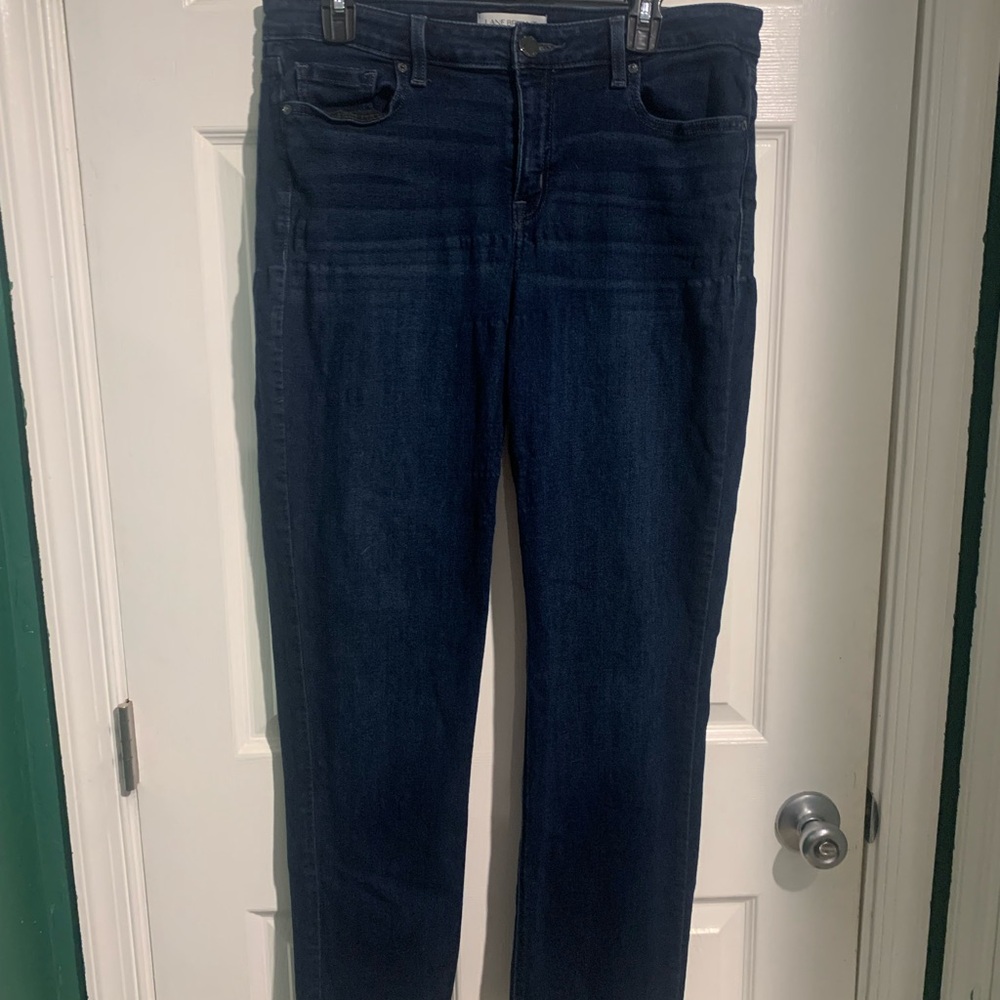 Lane Bryant Dark Blue Straight Leg Stretch Jeans